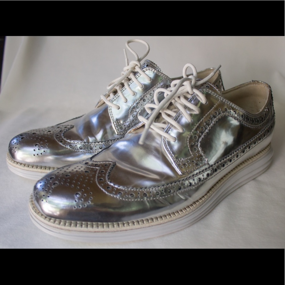 Cole Haan Silver Lunargrand Long Wingtip